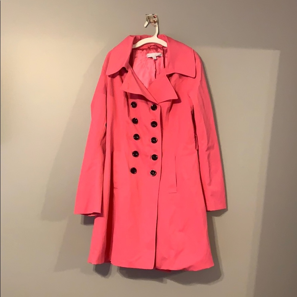 Pink New York and Company Trench Coat